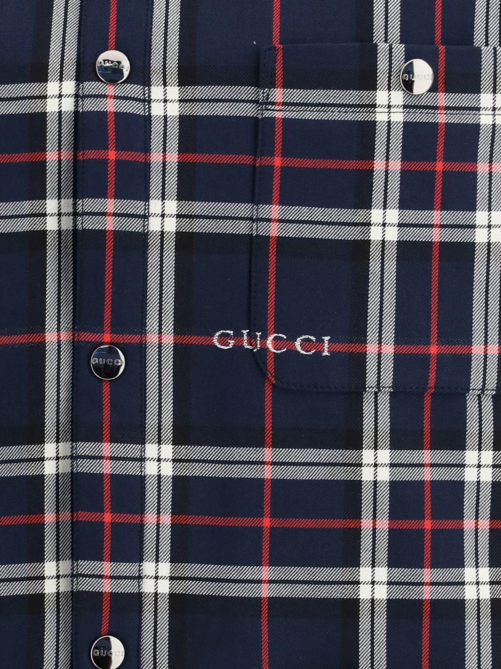 Tartan cotton jacquard padded shirt 853013 ZAUAC4069 GUCCI