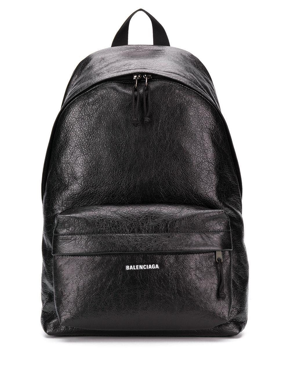 Explorer logo-appliqué backpack<BR/> 503221 1VG071000 BALENCIAGA