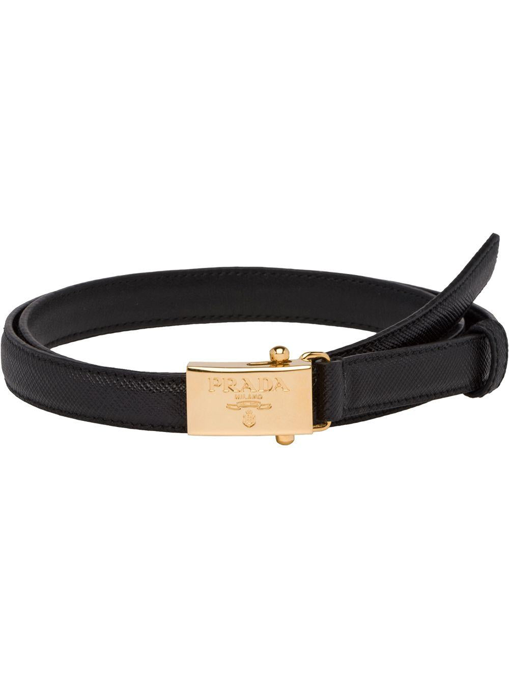 Black logo plaque belt 1CC156 053F0002 PRADA