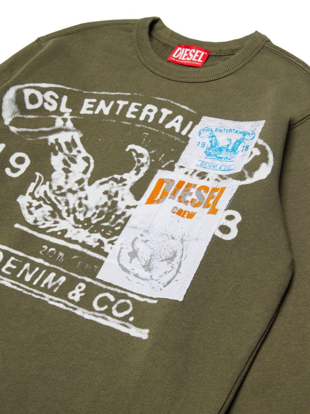 Sweatshirt with graphic prints and patches J02615 KYA0WK511 DIESEL KIDS
