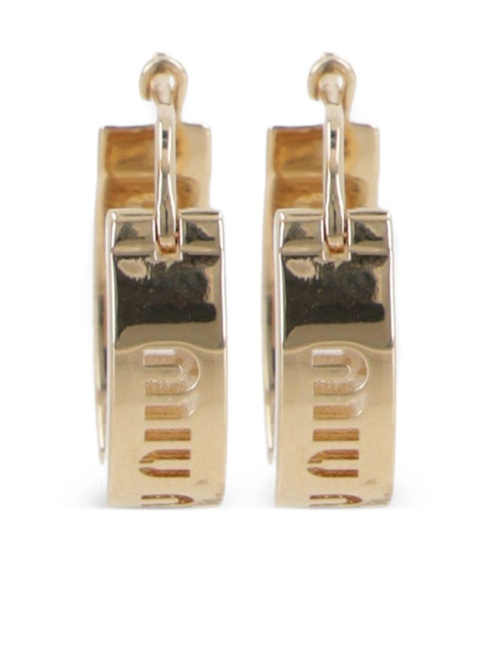 Logo hoop earrings 5IO133 2DTUF0056 MIU MIU