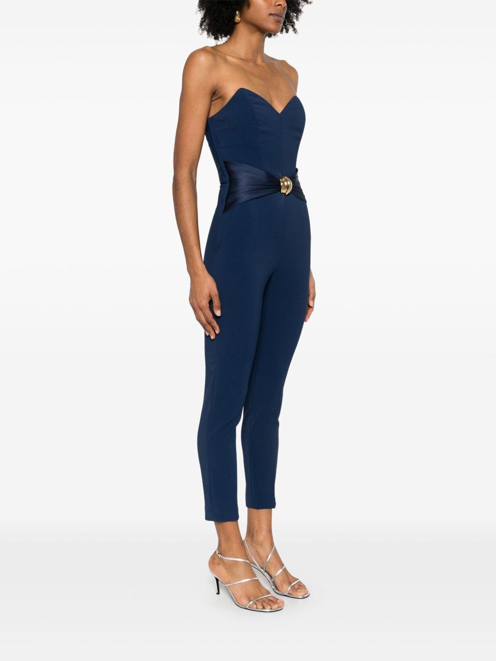 Flowing crêpe jumpsuit with macro bow TU03951E2 DC8 ELISABETTA FRANCHI