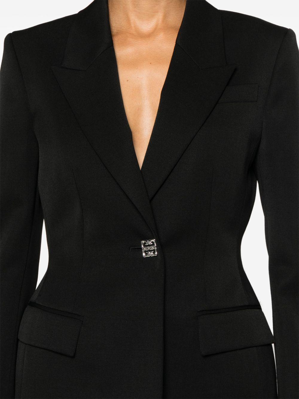4G Liquid-button wool blazer<BR/><BR/><BR/> BW30JM15CT 001 GIVENCHY