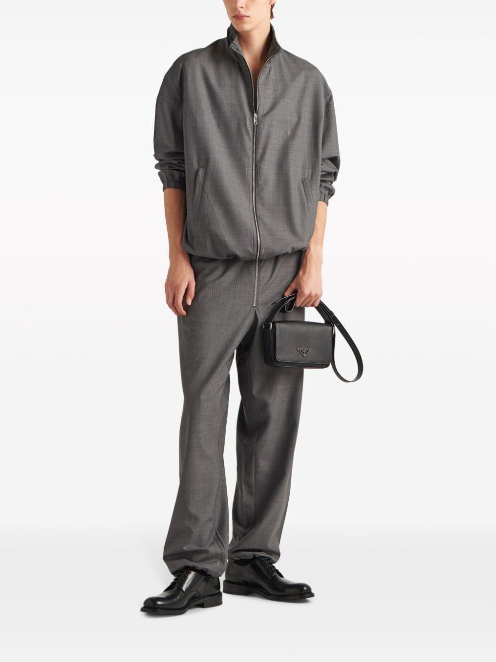 Saffiano enamel triangle logo flap shoulder bag<BR/><BR/><BR/> 2VD065 2FADF0002 PRADA