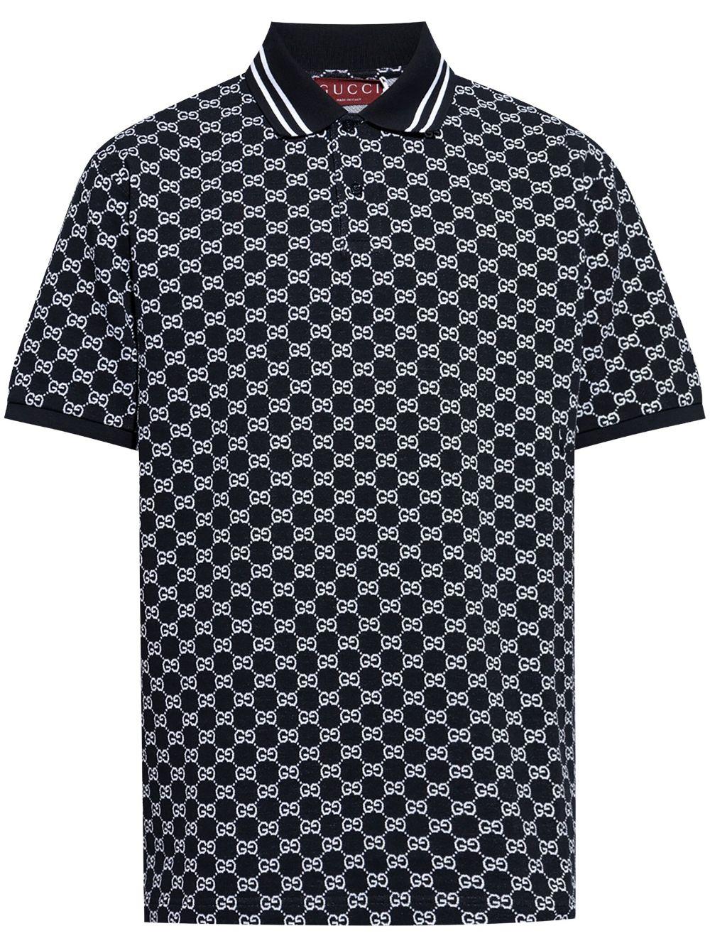 Jaquard logo-embroidered polo shirt<BR/> 788024 XJG5N4137 GUCCI