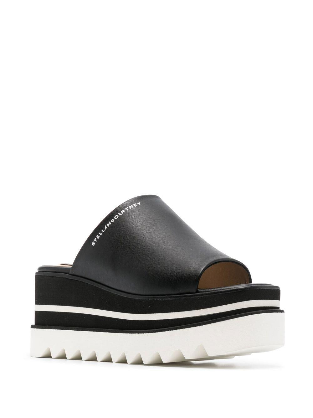 Platform-sole slip-on sandals<BR/><BR/> 810169 KP0271000 STELLA McCARTNEY