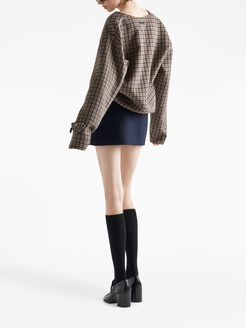 Tobacco brown/light brown angora/virgin wool blend P958 13IAF0005 PRADA