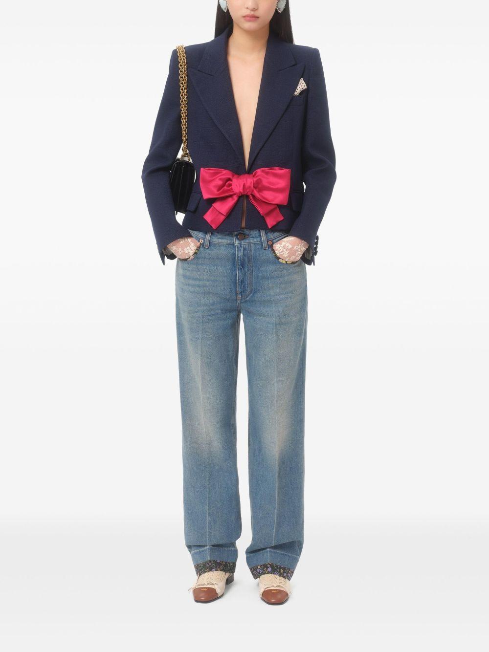 VISCOSE JACKET WITH BOW<BR/><BR/><BR/> 6B0CEI3298T 9QL VALENTINO GARAVANI