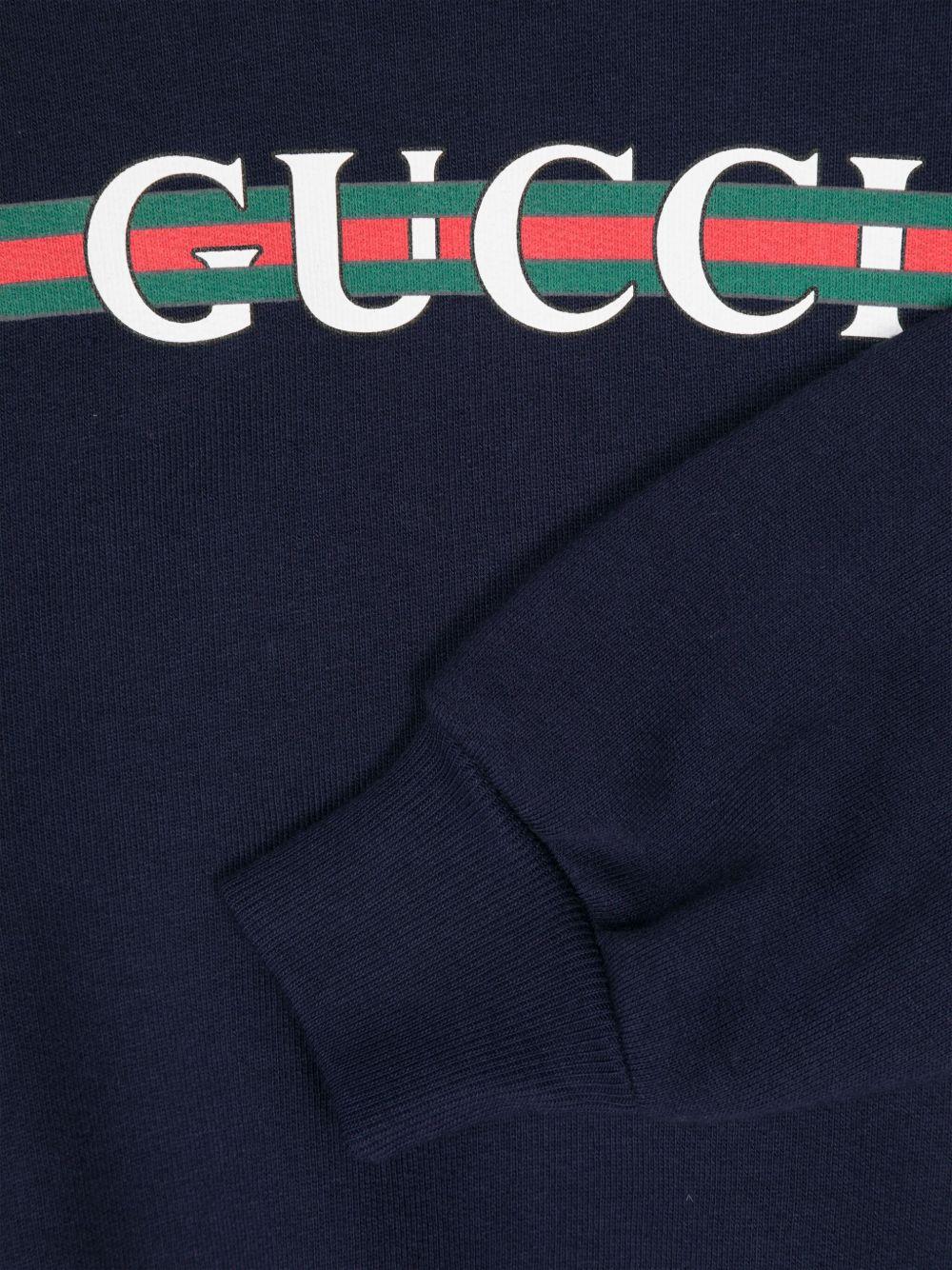 Logo-print cotton sweatshirt 793528 XJGPJ4392 GUCCI KIDS
