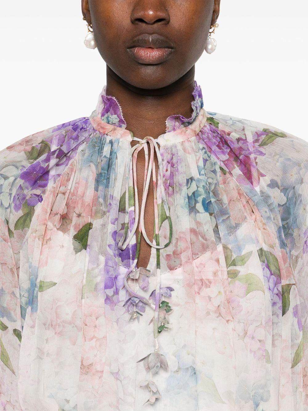 Dawning blouse<BR/><BR/> 0991TS252 MULTI HYDRANGEA ZIMMERMANN