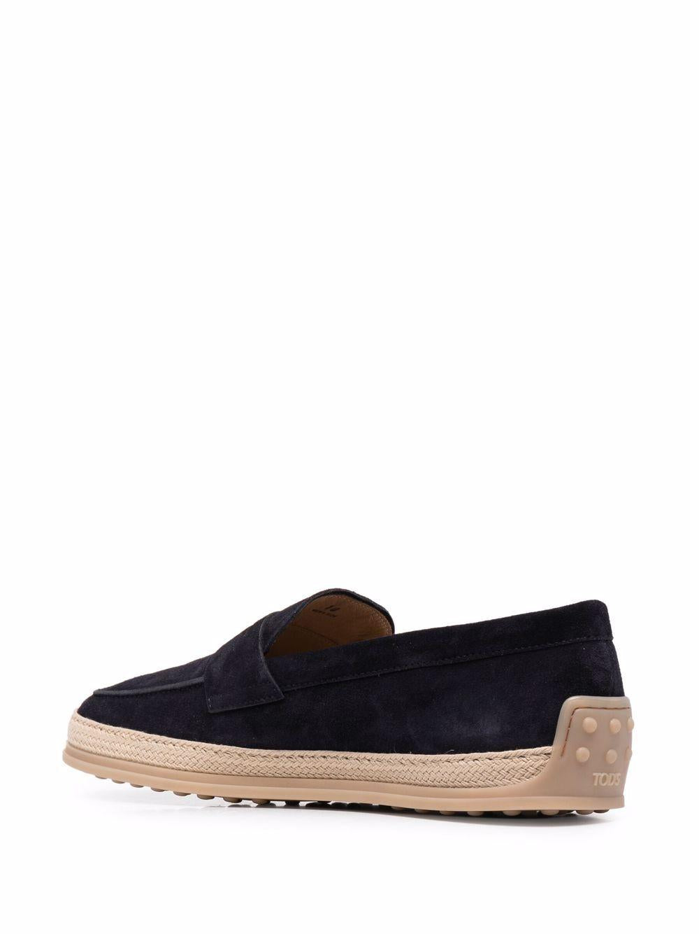 Woven-trim penny loafers<BR/><BR/> XXM0TV0FQ80 BYEU824 TOD'S