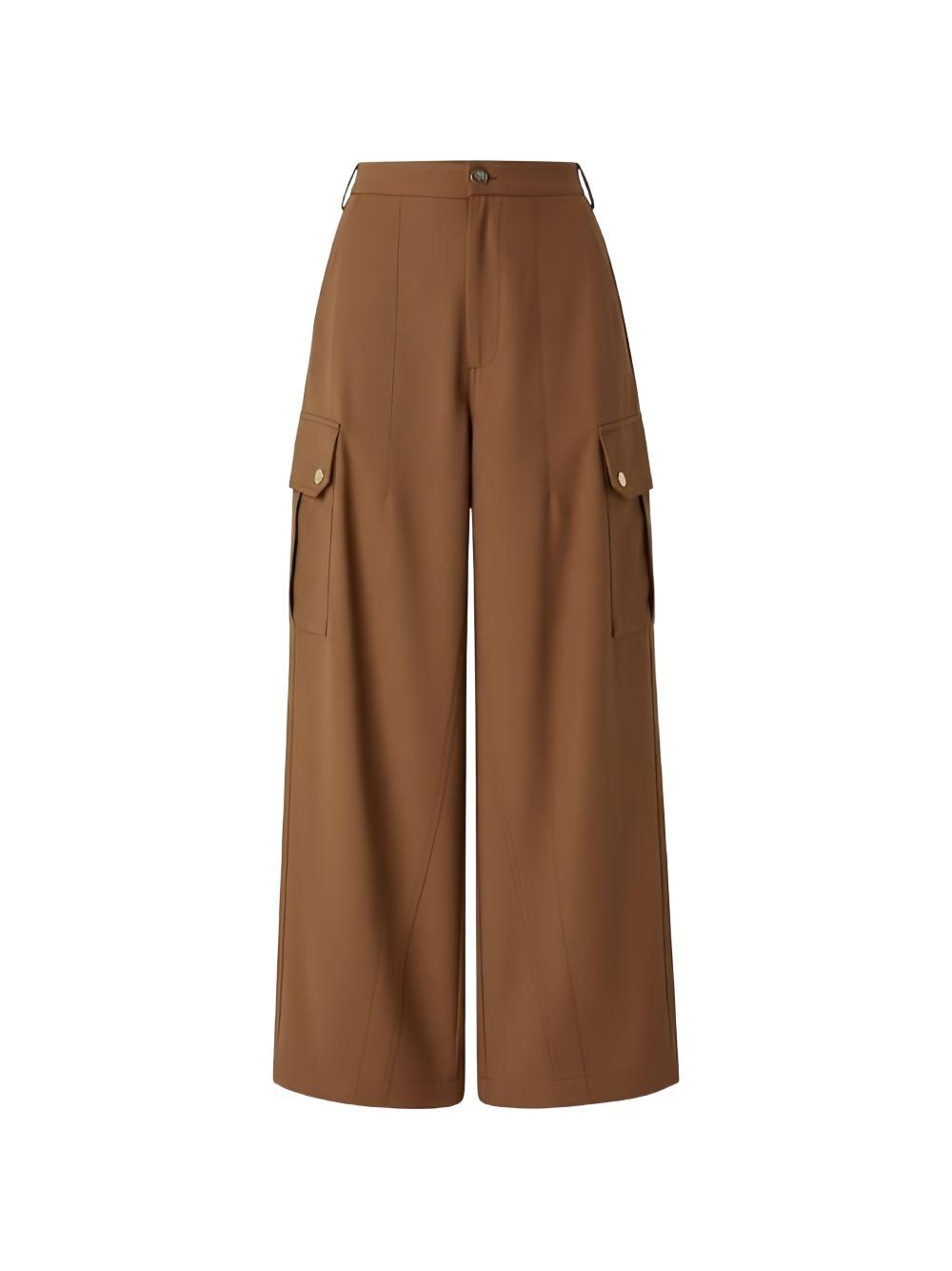 Flowing cotton trousers 106278 A2ERL78 PINKO