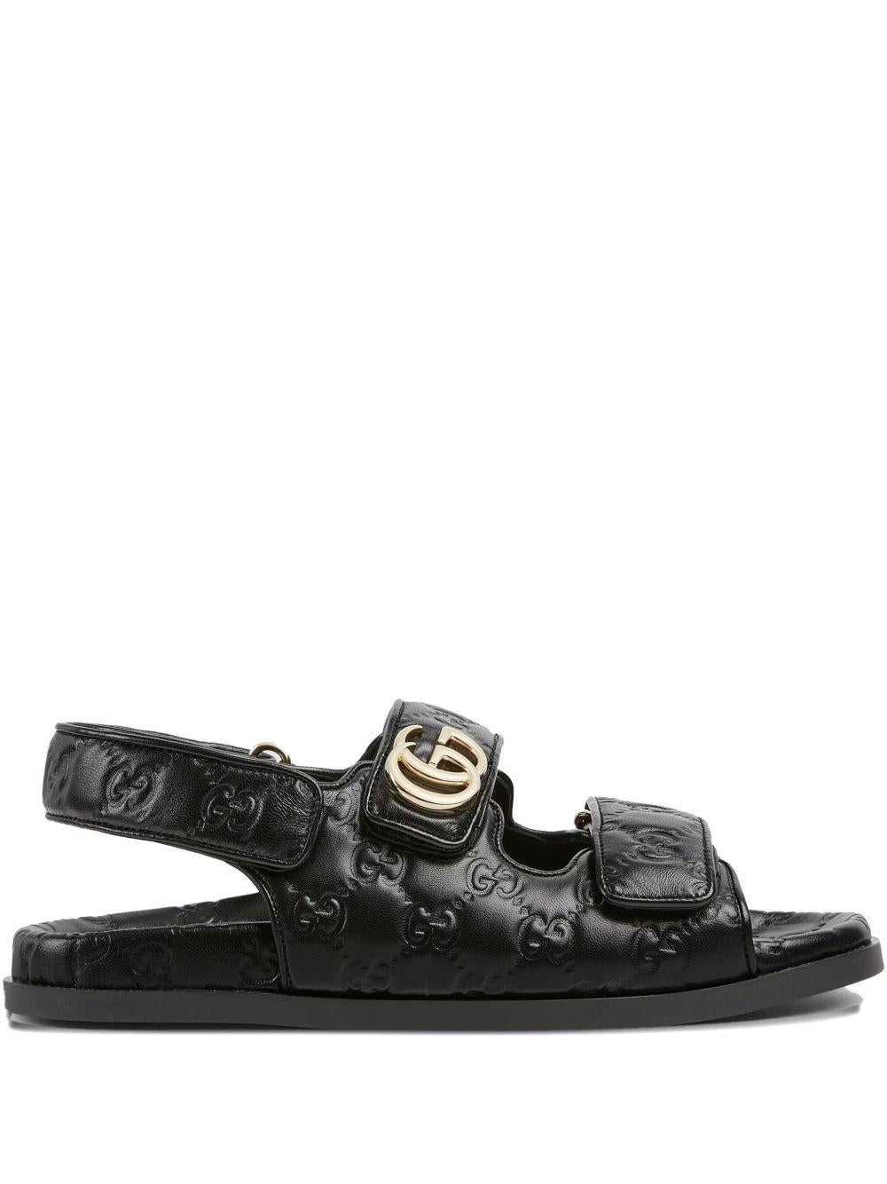 Sandal with Double G 816625 AAEGP1000 GUCCI