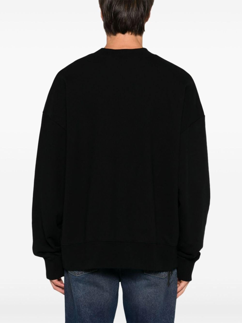 Logo-print sweatshirt<BR/><BR/><BR/> PMBA080C99FLE001 1001 PALM ANGELS