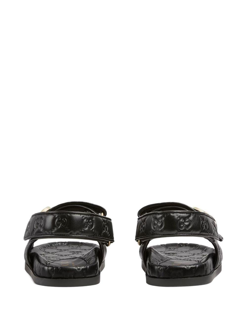 Sandal with Double G 816625 AAEGP1000 GUCCI
