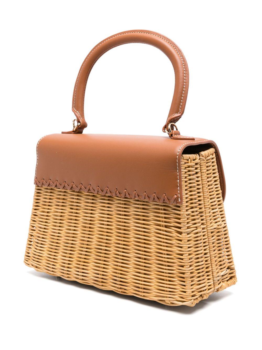 Rattan Mini Bow Bag 303A BRBROWN SELF-PORTRAIT