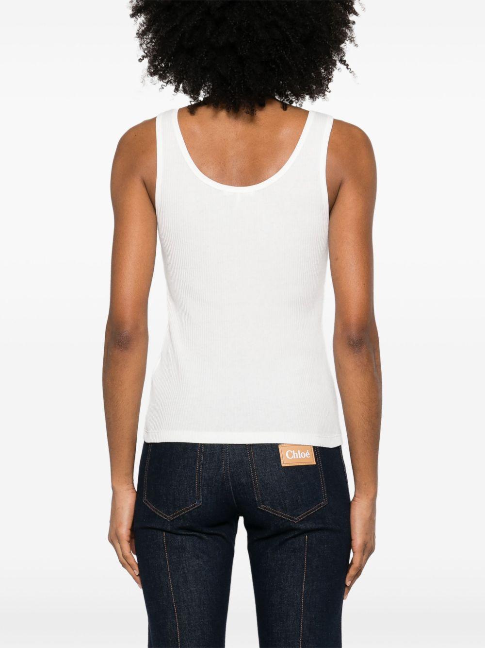 Jersey logo tank top CH25SJH12180 101 CHLOÉ