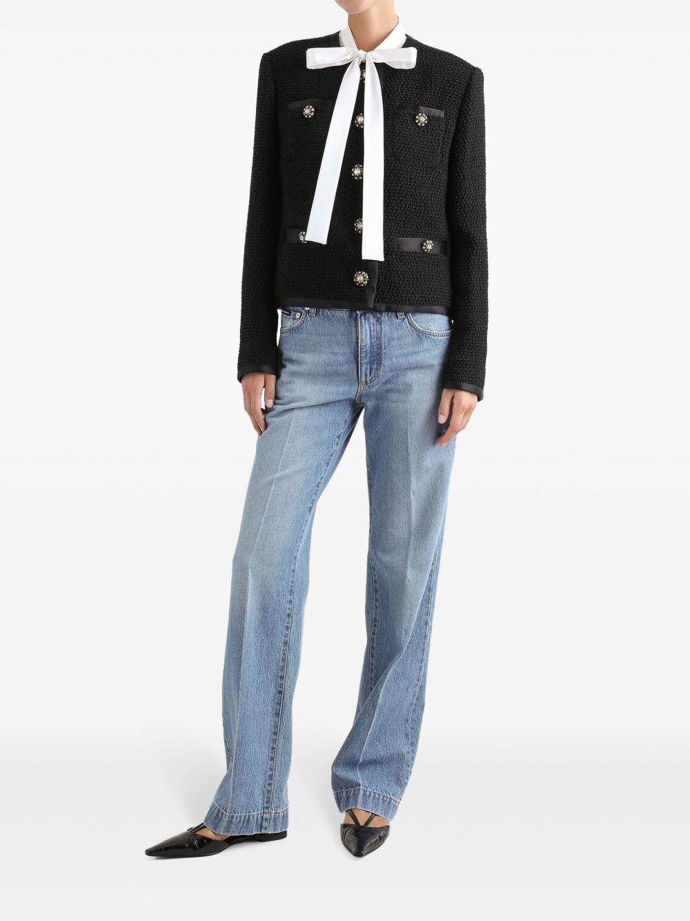 Loose denim jeans with pressed pleat FTC8CD G8MB2S9001 DOLCE & GABBANA