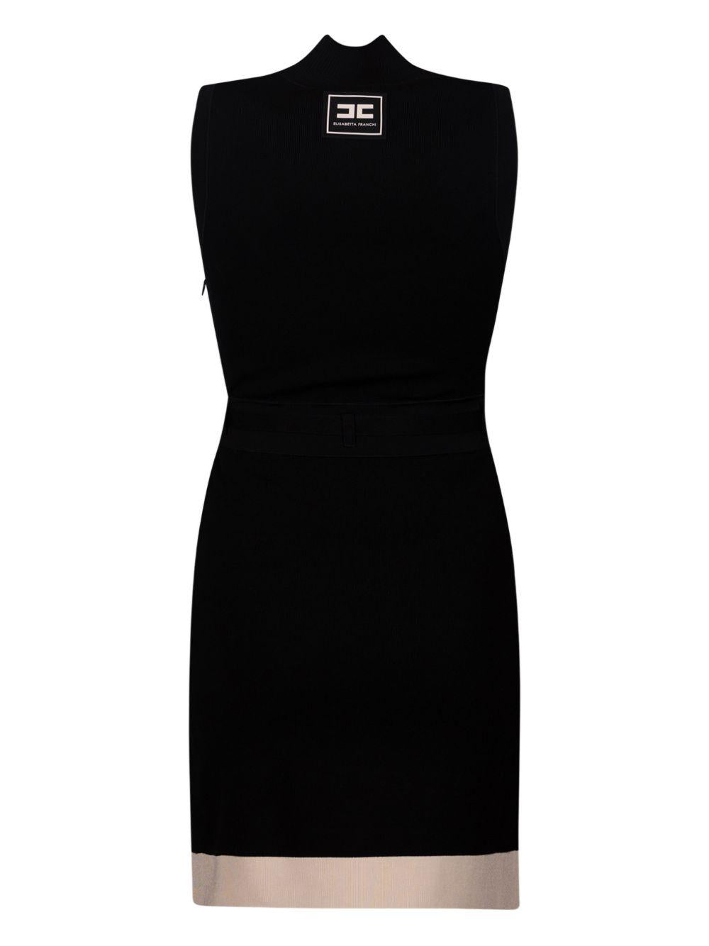 Mini knitted dress with shiny viscose bands AM02S61E2 685 ELISABETTA FRANCHI