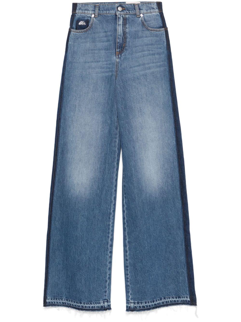 Logo-plaque jeans<BR/><BR/><BR/> 775894 QMABJ4109 ALEXANDER MCQUEEN