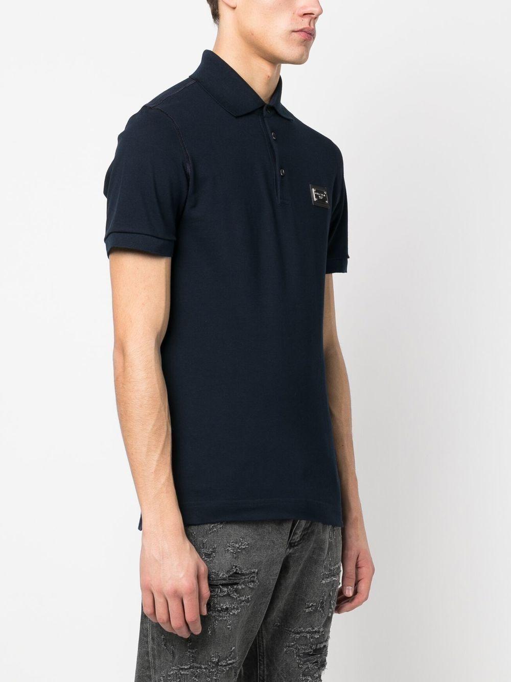 Cotton piquet polo shirt with logo plaque G8PL4T G7F2HB0665 DOLCE & GABBANA