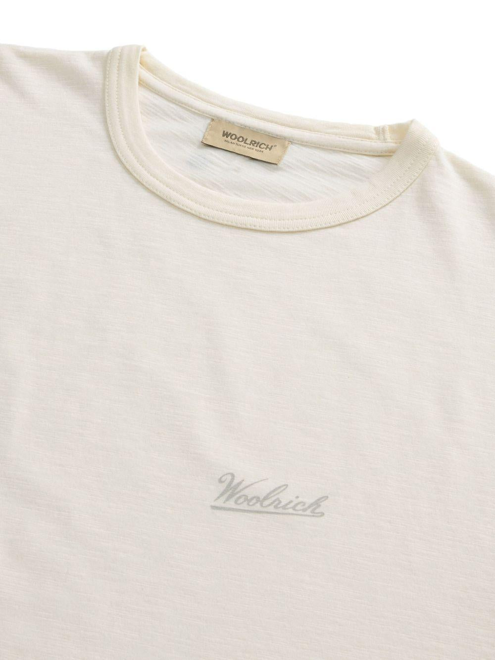 Logo-embroidered T-shirt<BR/><BR/><BR/> CFWOTE0161MRUT4061 8887 WOOLRICH