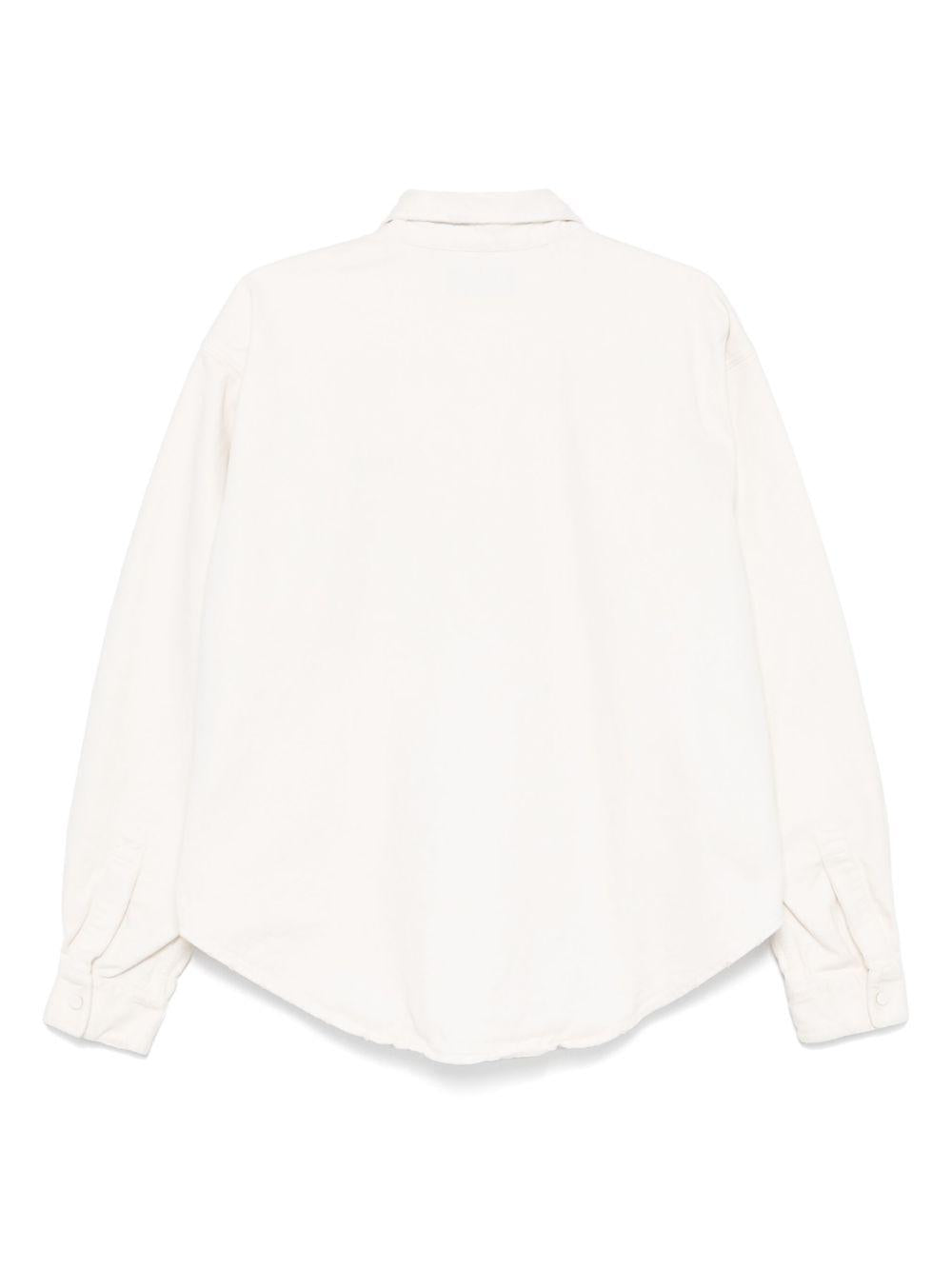 Logo Embroidered Ivory Oversized Shirt 822840 TRWA59000 BALENCIAGA