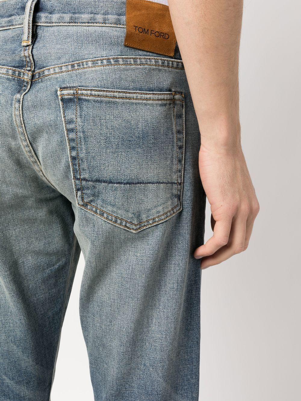 Whiskering-effect straight-leg jeans<BR/><BR/><BR/> DPS001 DMC008S23HB407 TOM FORD