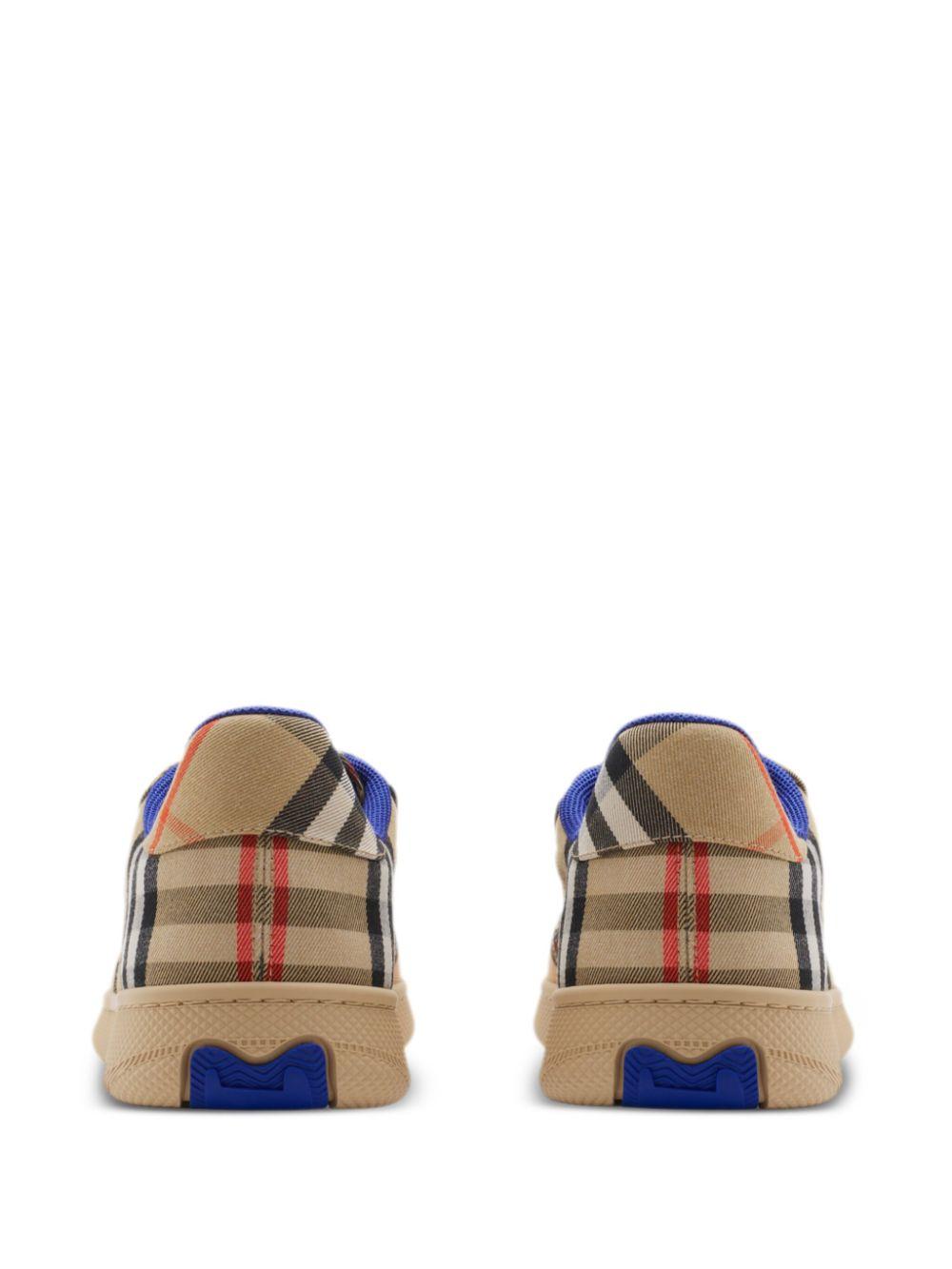 Terrace checked canvas sneakers<BR/><BR/><BR/> 8095372 B9368 BURBERRY
