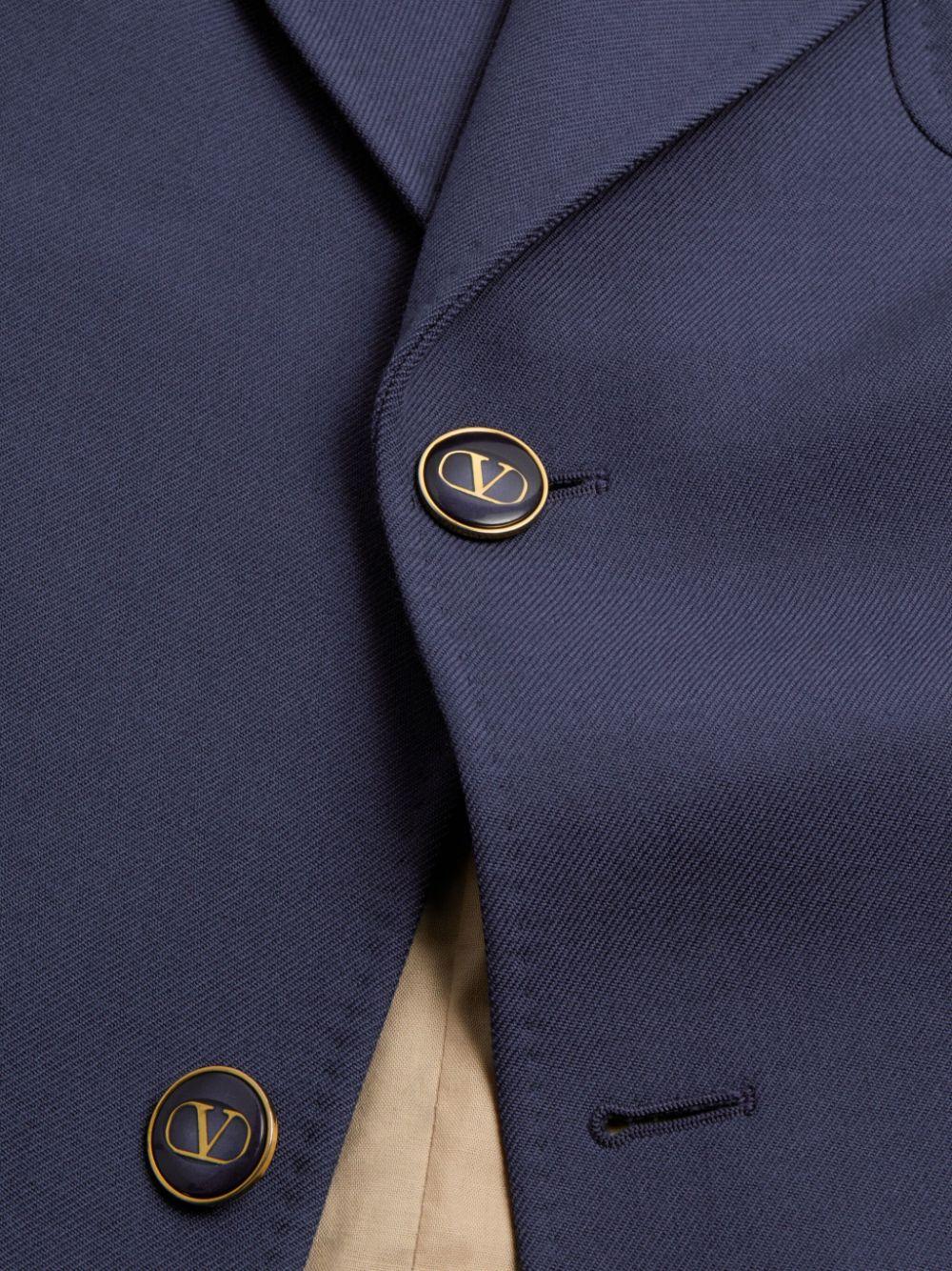 Single-breasted gabardine jacket<BR/><BR/><BR/> 6V3CEG959EB D51 VALENTINO GARAVANI