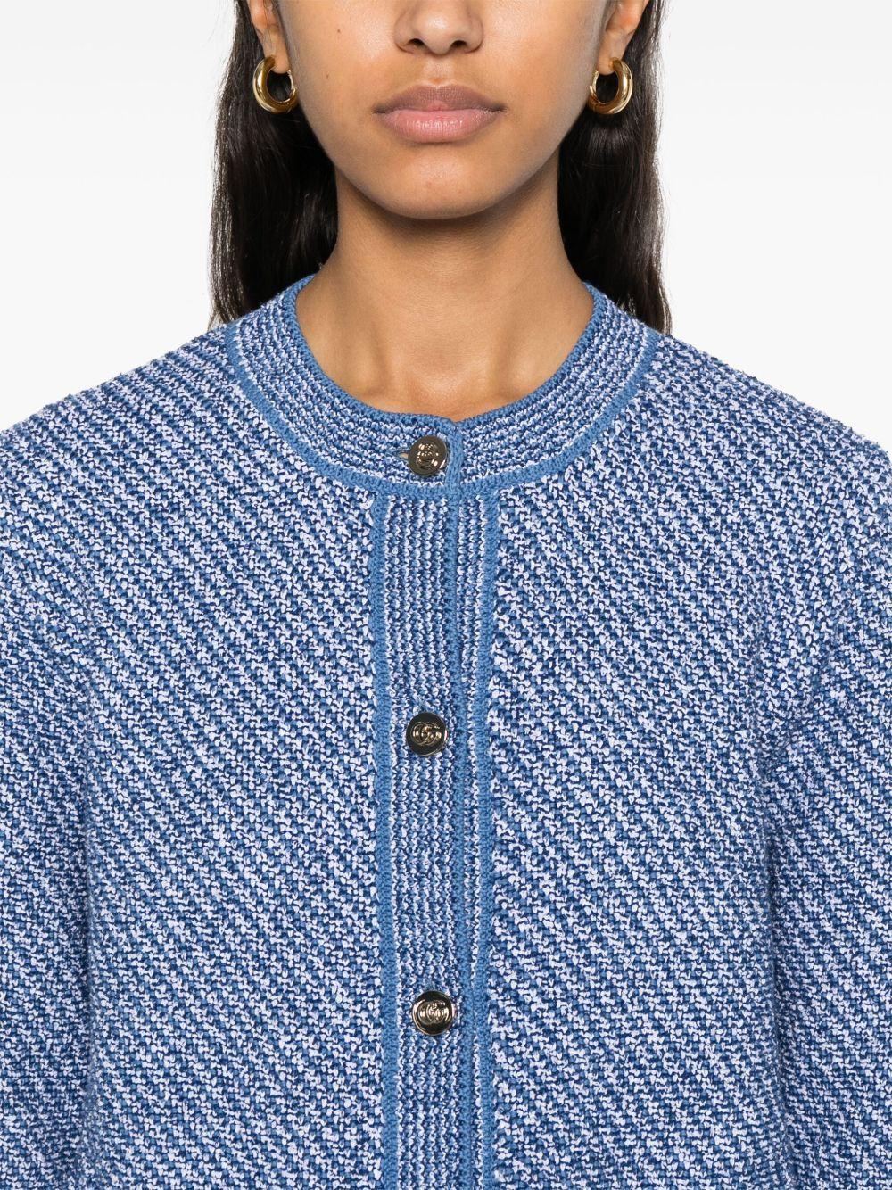 Fine cotton crewneck cardigan 818643 XKENR4179 GUCCI