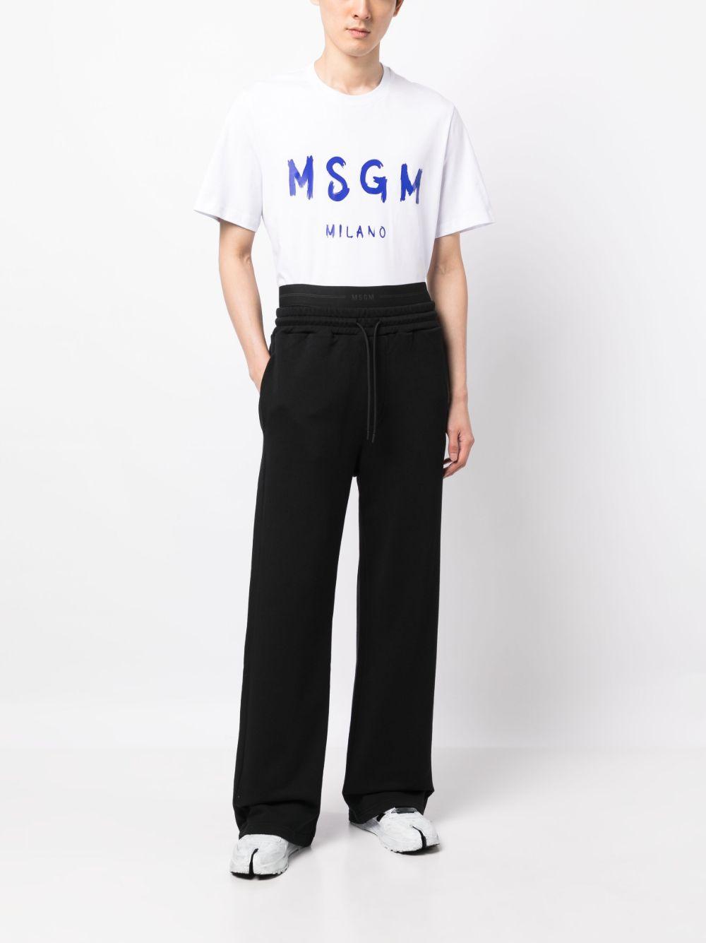 Graffiti logo-print T-shirt<BR/> 3440MM510 23700201C MSGM