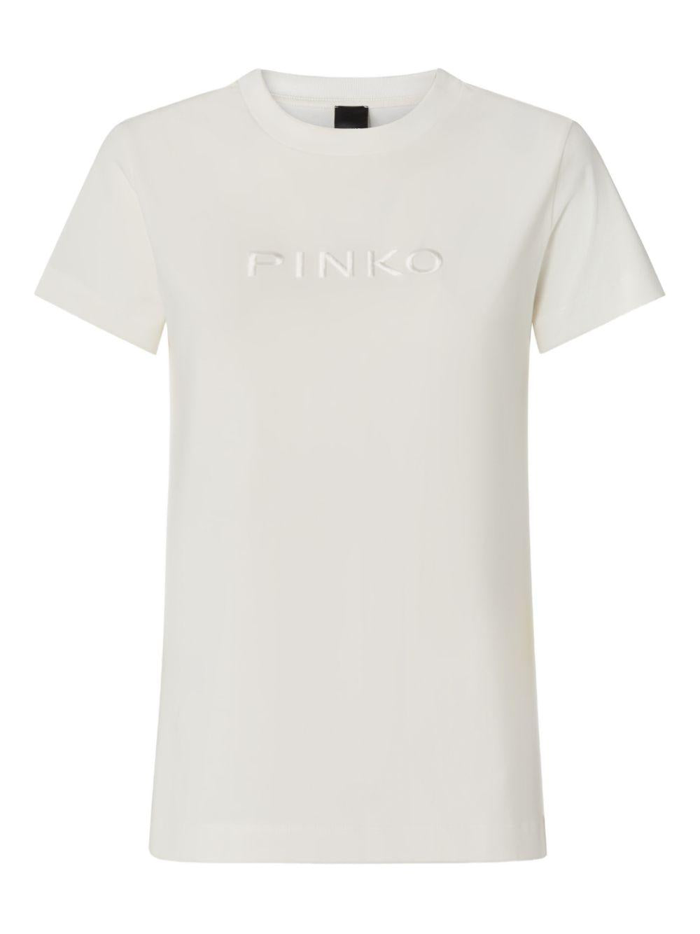 logo embroidery T-shirt 101752 A339Z05 PINKO