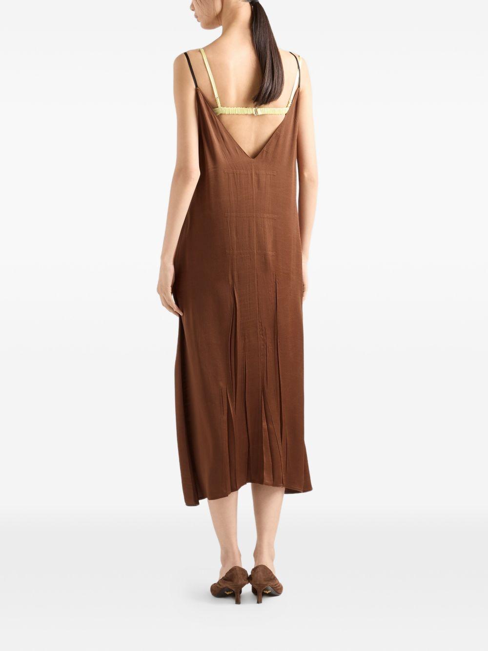 Satin crepe dress P3R38R19CR S-OOOF0005 PRADA
