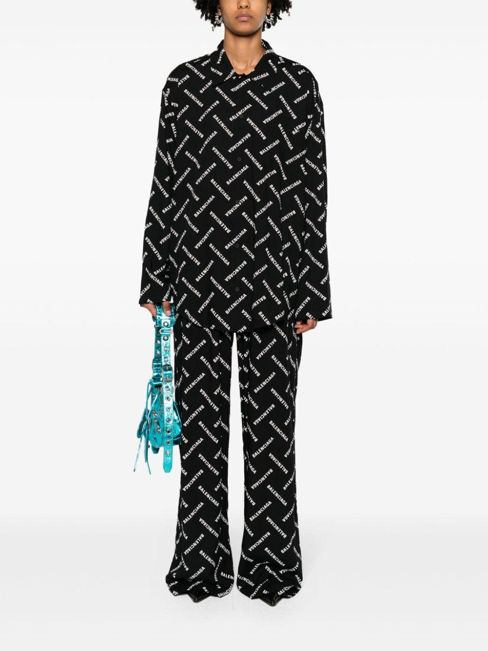 Logo print poplin trousers 659026 TPLA51070 BALENCIAGA