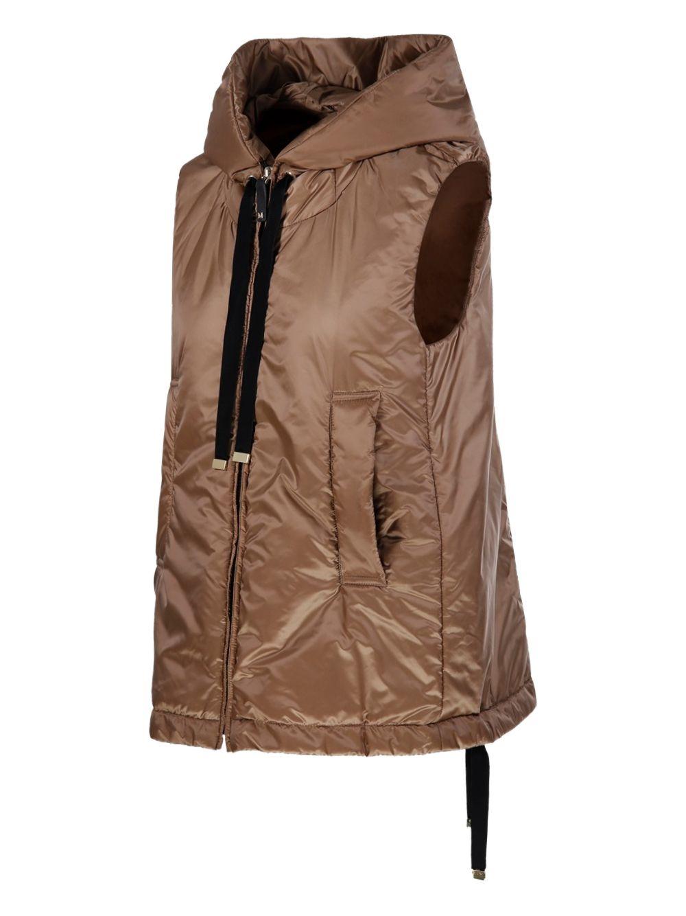 Water-repellent padded canvas hooded gilet 2619291044 GREENGO075 MAX MARA THE CUBE