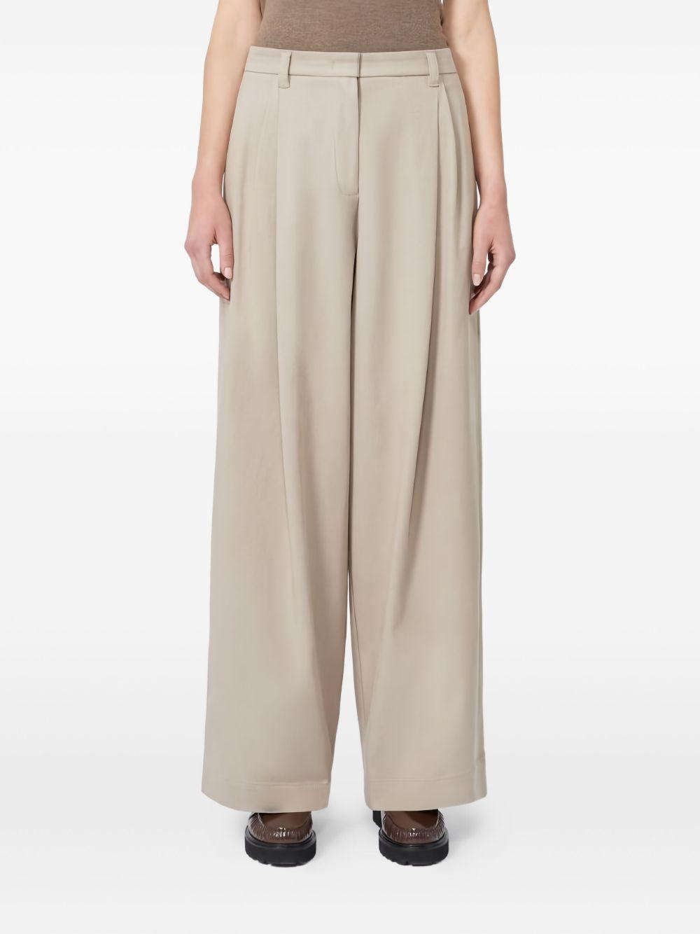 Stretch drill wide-leg trousers 2529136013 OMERO001 MAX MARA S