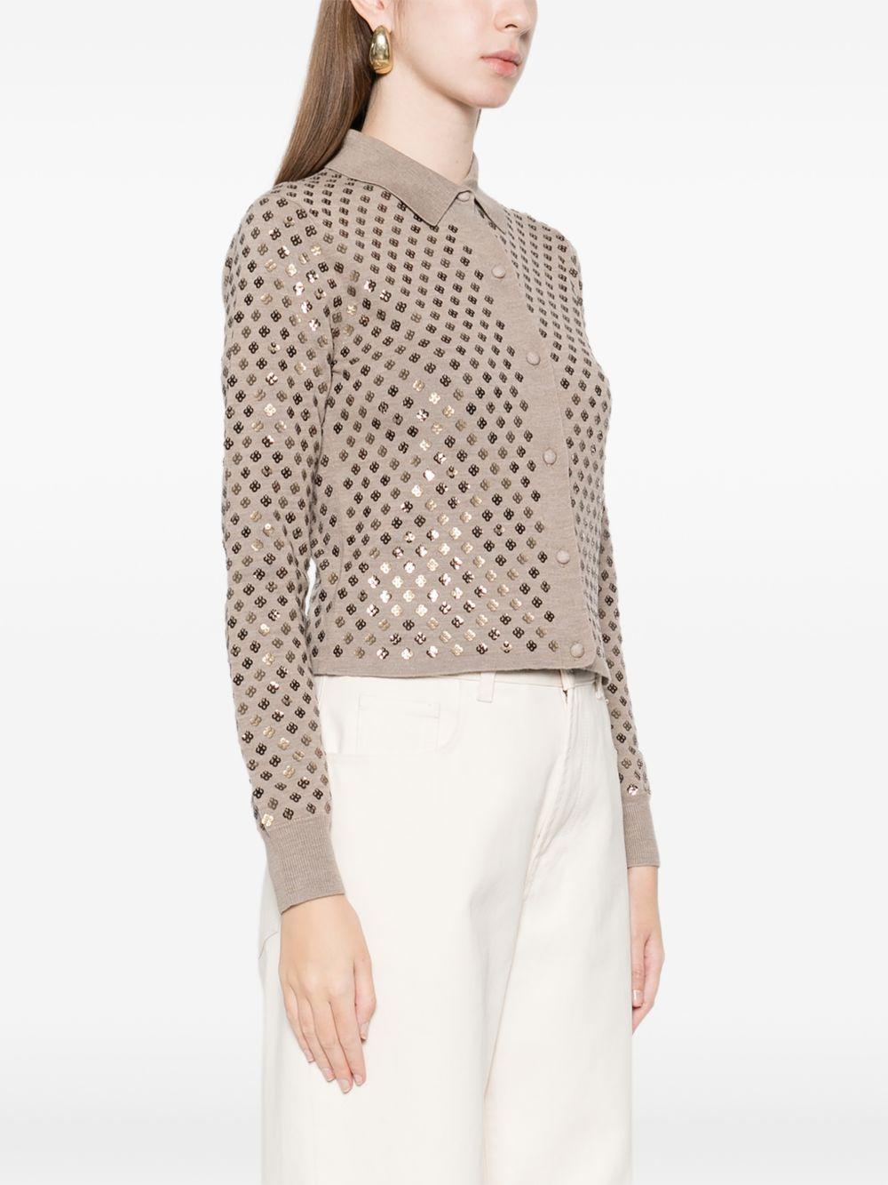 Sequinned wool cardigan 2611341041 MXMRAGNO019 MAX MARA