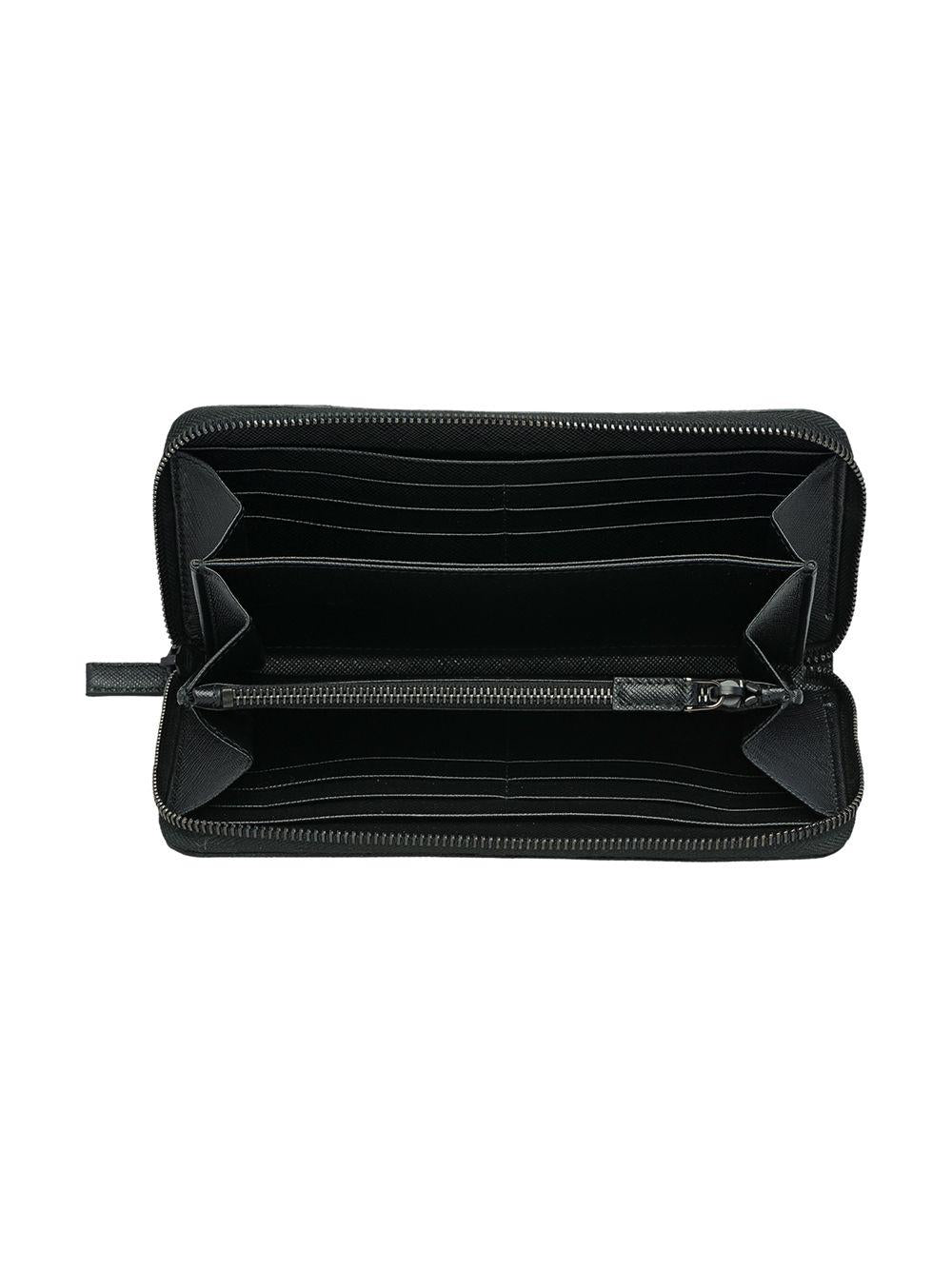 Black saffiano leather wallet 2ML317 QMEF0002 PRADA