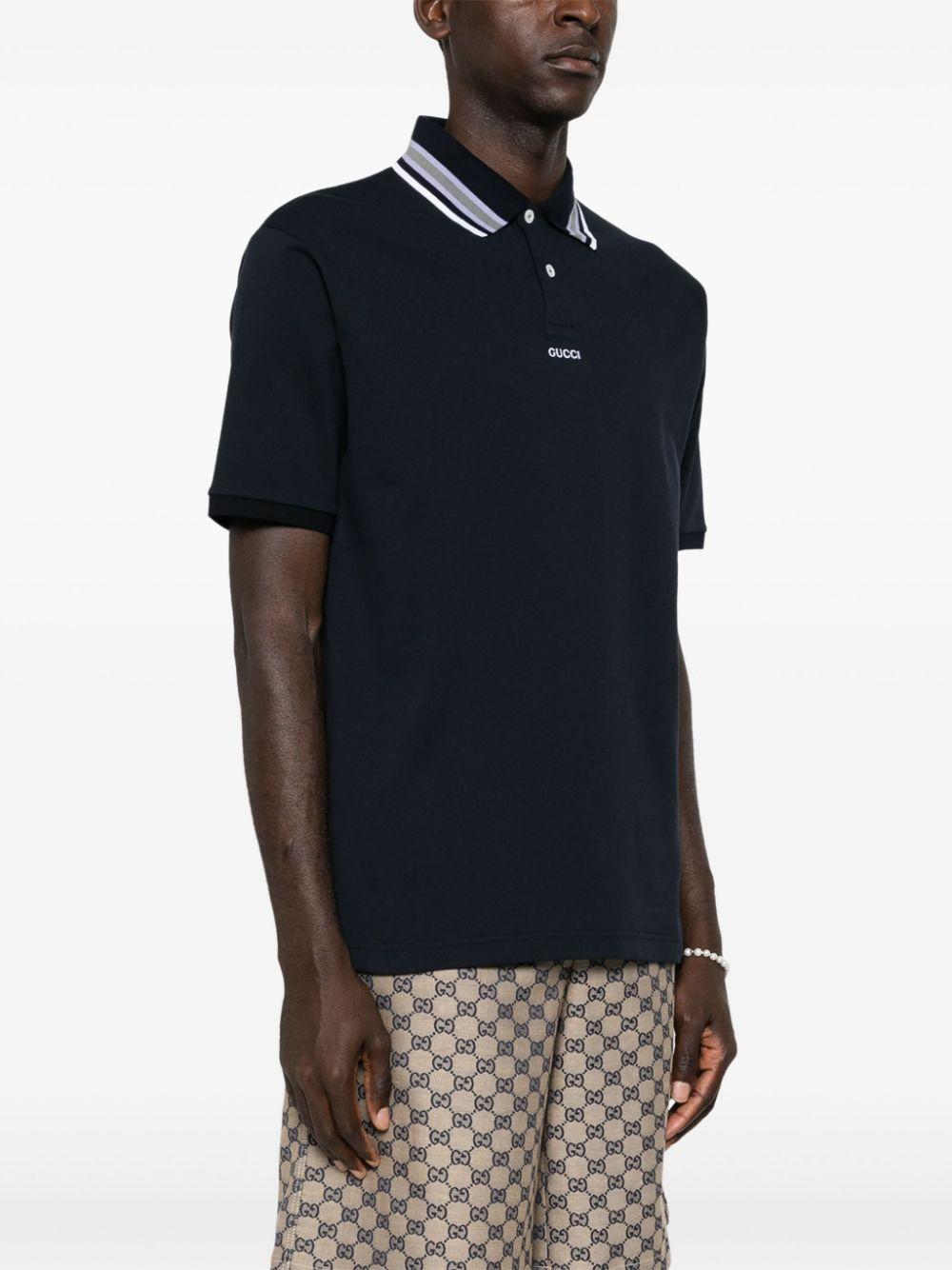 Logo-embroidered polo shirt<BR/><BR/> 788024 XJGJY4215 GUCCI
