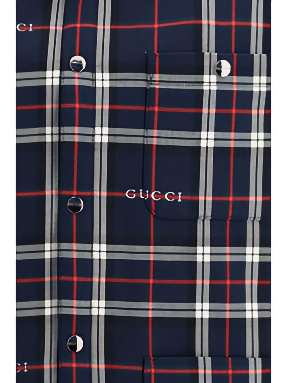 Tartan cotton jacquard padded shirt 853013 ZAUAC4069 GUCCI