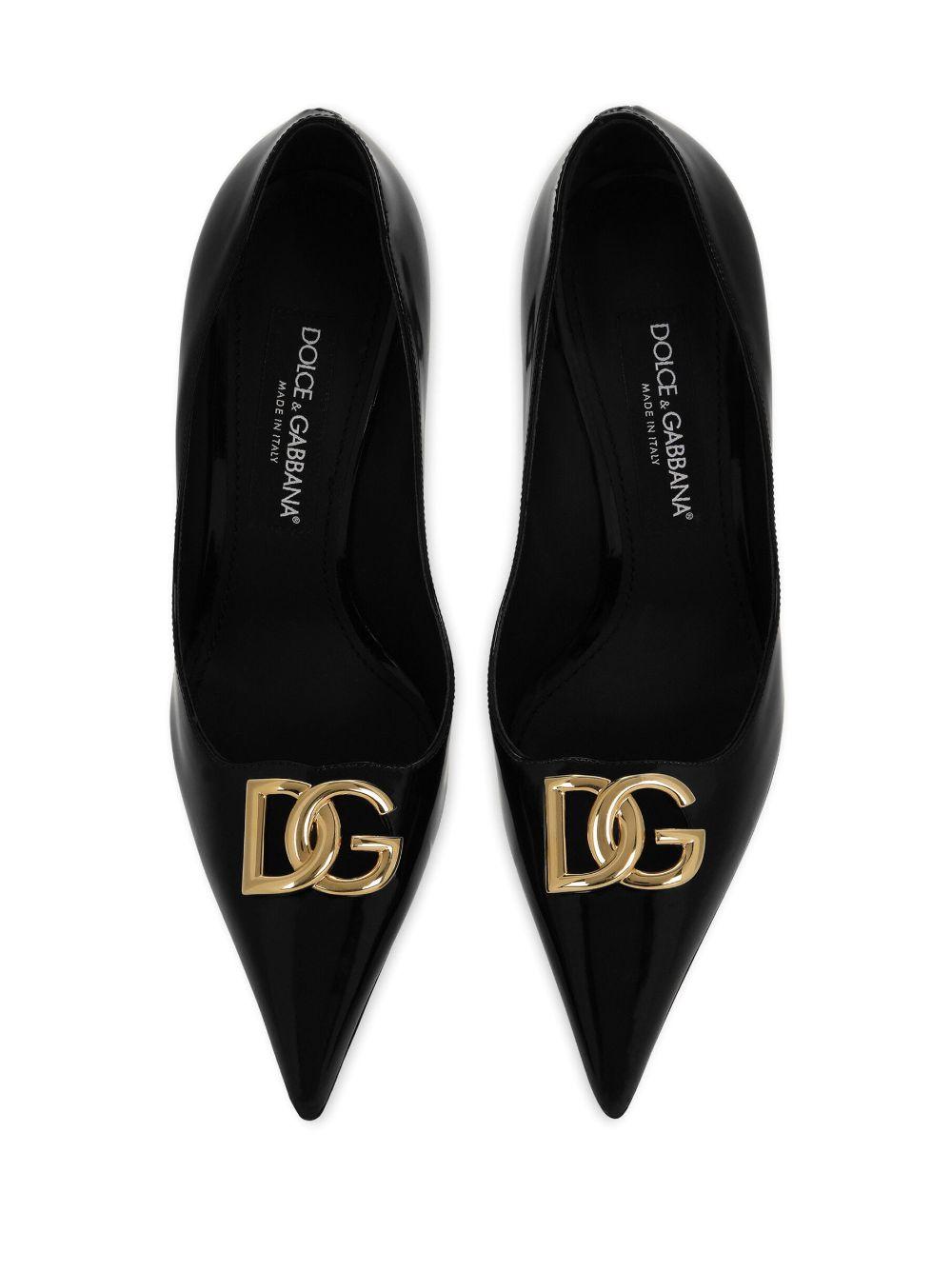 Logo-lettering leather pumps CD1815 A103780999 DOLCE & GABBANA