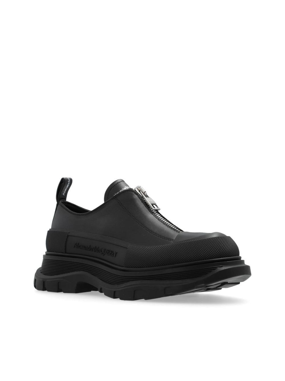 Logo-print zip sneakers<BR/><BR/><BR/> 797556 WHZ6U1000 ALEXANDER MCQUEEN