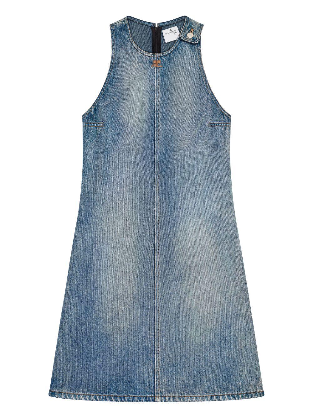 HERITAGE SLEEVELESS DENIM DRESS 126DRO791DE0058 7055 COURRÈGES