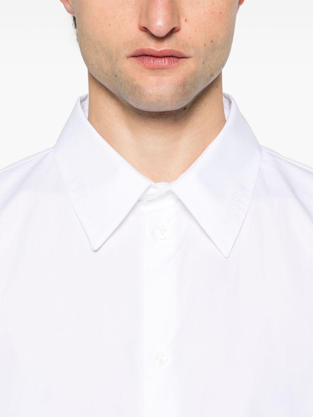Logo-embroidered shirt<BR/><BR/><BR/> 814008 TNM609000 BALENCIAGA