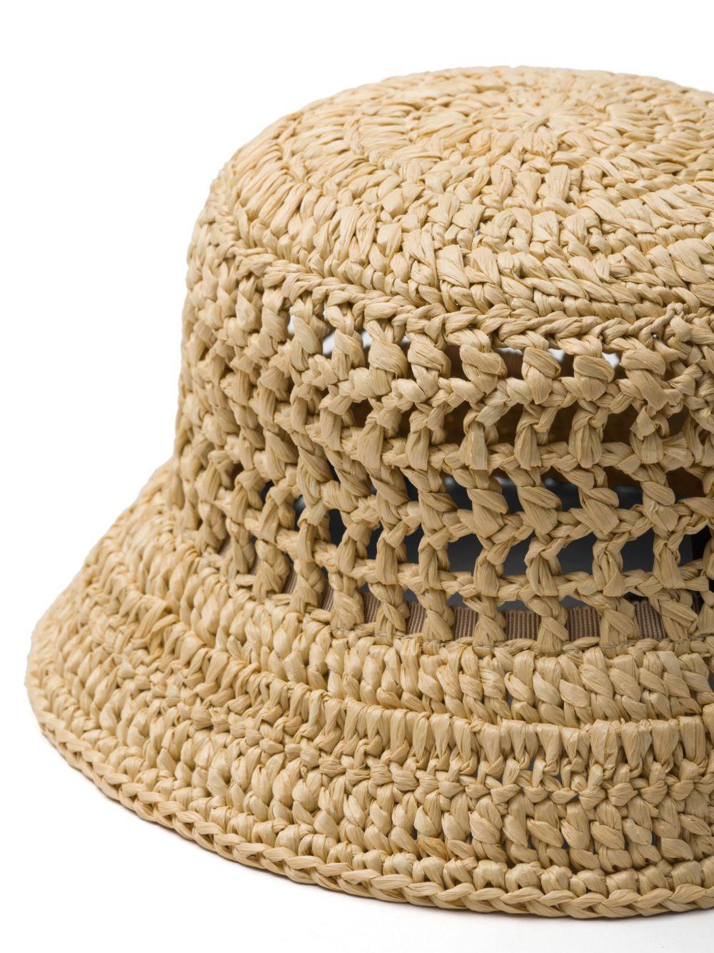 Woven straw hat<BR/><BR/><BR/> 1HC137 2C2TF0018 PRADA