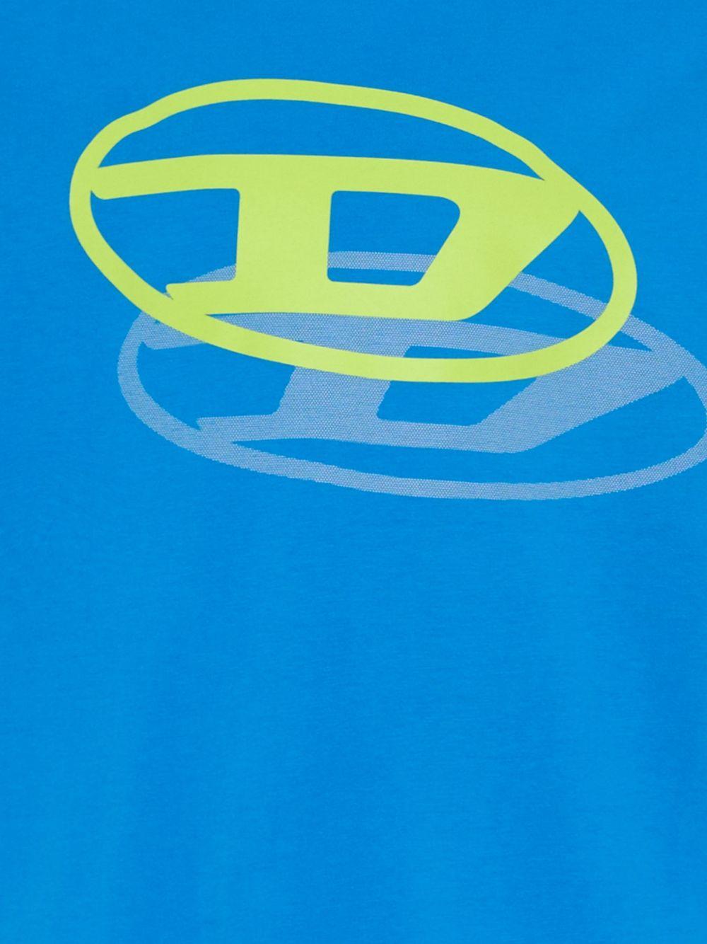 Cotton T-shirt with shadow Oval D J02601 00YI9K804 DIESEL KIDS