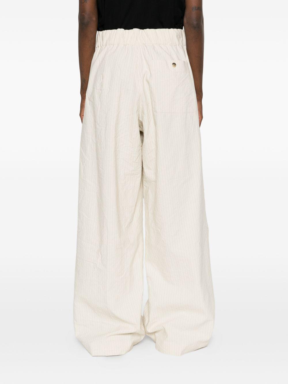 STRIPED COTTON BLEND TROUSERS 010909 3360005 DRIES VAN NOTEN