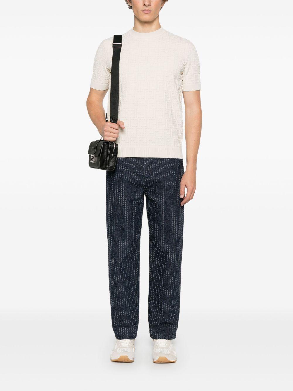 FF-embroidered T-shirt<BR/><BR/> FZX051 AU7OF1BJD FENDI
