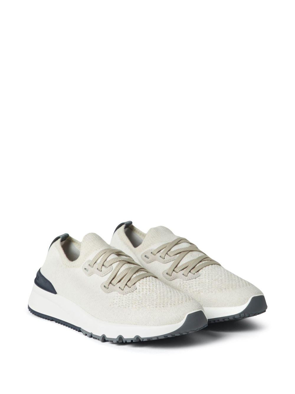 Cotton chiné knit runners MZUKISO250 CW751 BRUNELLO CUCINELLI